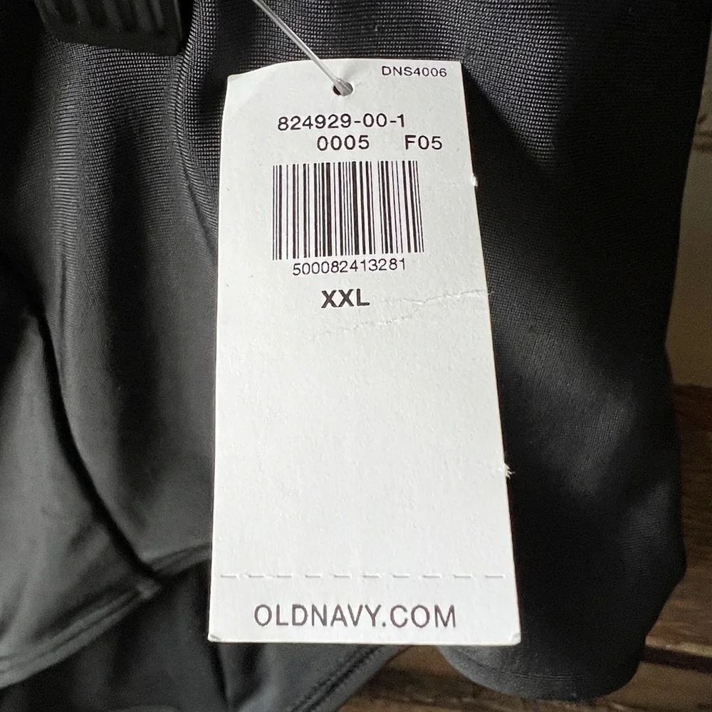 NWT OLD NAVY High Waist French Cut Swim Bottom in Black XXL